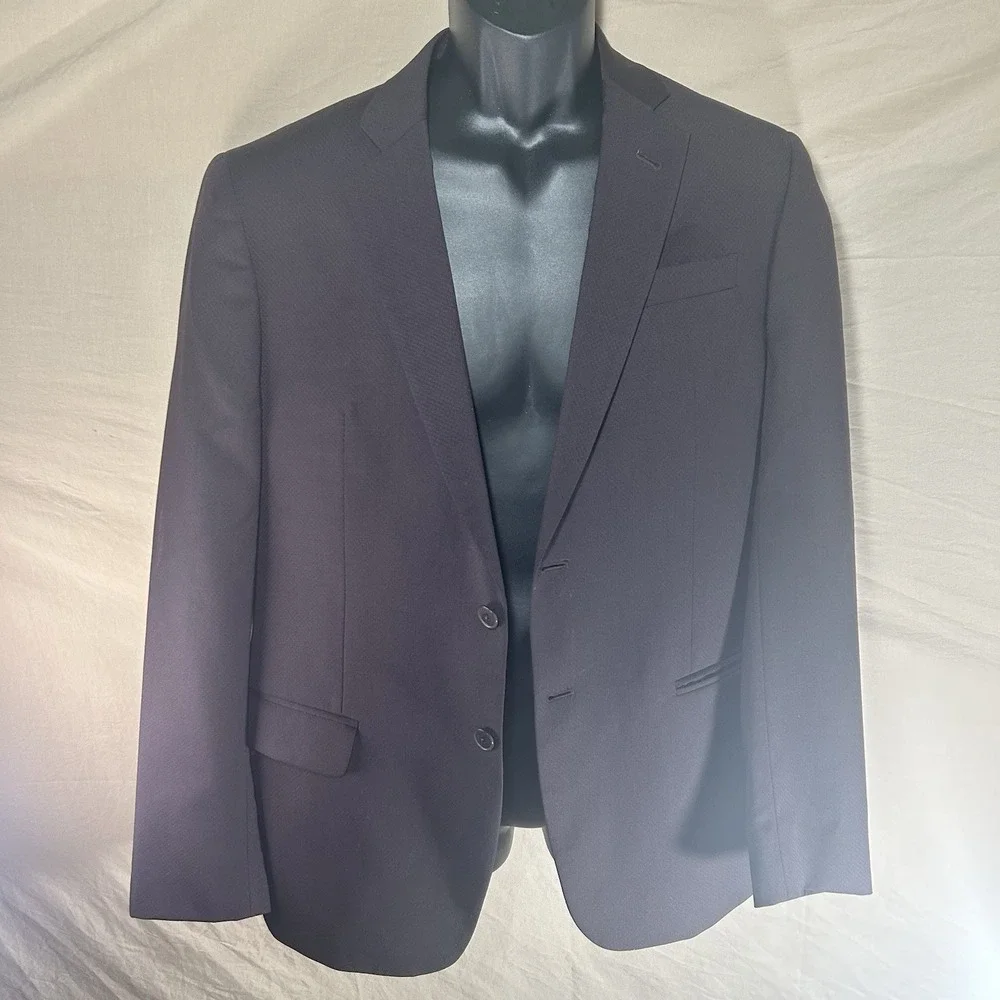 Armani Exchange A|X Blazer‎ Men 40R Dark Burgundy Textured Sport Coat